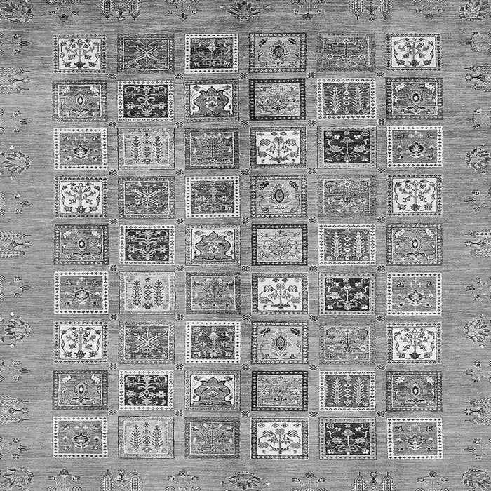 Square Machine Washable Abstract Gray Modern Rug, wshabs375gry