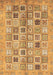 Machine Washable Abstract Brown Modern Rug, wshabs375brn