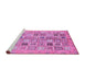 Sideview of Machine Washable Abstract Purple Modern Area Rugs, wshabs375pur