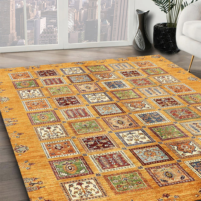 Machine Washable Abstract Red Rug in a Family Room, wshabs375