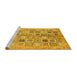 Sideview of Machine Washable Abstract Yellow Modern Rug, wshabs375yw