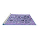 Sideview of Machine Washable Abstract Blue Modern Rug, wshabs375blu