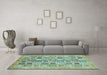 Machine Washable Abstract Light Blue Modern Rug in a Living Room, wshabs375lblu