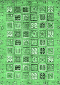 Abstract Emerald Green Modern Rug, abs375emgrn