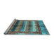 Sideview of Machine Washable Abstract Light Blue Modern Rug, wshabs3760lblu