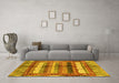 Machine Washable Abstract Yellow Modern Rug in a Living Room, wshabs3760yw