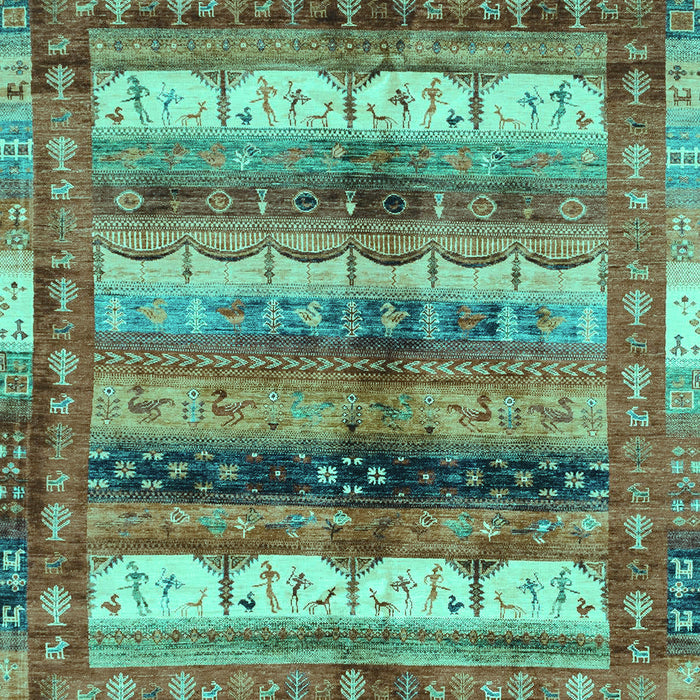 Abstract Turquoise Modern Rug, abs3760turq