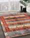 Machine Washable Abstract Camel Brown Rug in a Family Room, wshabs3760