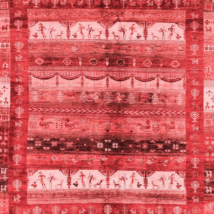 Abstract Red Modern Area Rugs