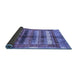 Sideview of Abstract Blue Modern Rug, abs3760blu