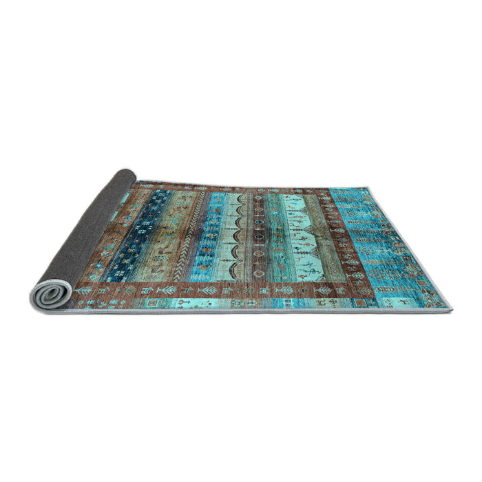 Sideview of Abstract Light Blue Modern Rug, abs3760lblu