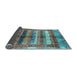 Sideview of Abstract Light Blue Modern Rug, abs3760lblu