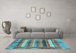 Machine Washable Abstract Light Blue Modern Rug in a Living Room, wshabs3760lblu