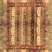 Square Machine Washable Abstract Brown Modern Rug, wshabs3760brn