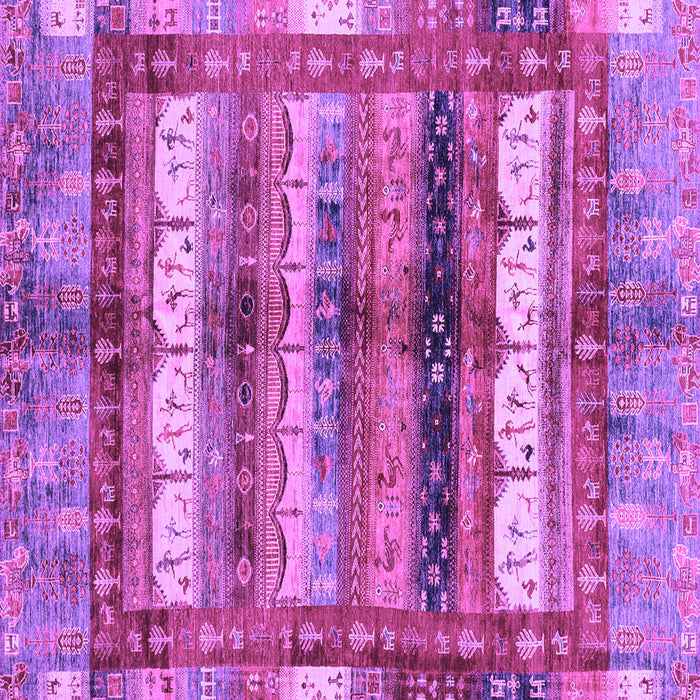 Square Abstract Purple Modern Rug, abs3760pur