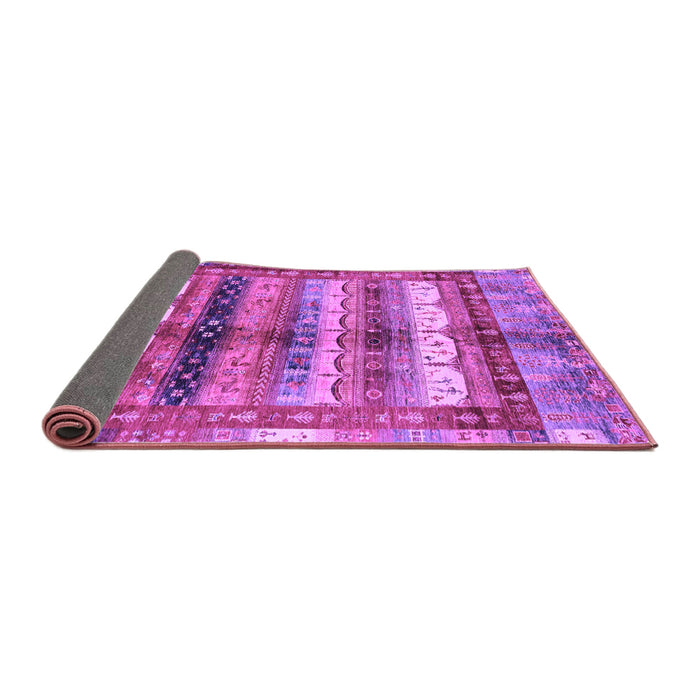 Sideview of Abstract Purple Modern Rug, abs3760pur