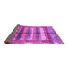 Sideview of Abstract Purple Modern Rug, abs3760pur