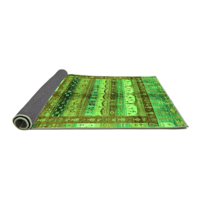 Sideview of Abstract Green Modern Rug, abs3760grn