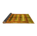 Sideview of Abstract Yellow Modern Rug, abs3760yw