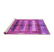 Sideview of Machine Washable Abstract Purple Modern Area Rugs, wshabs3760pur