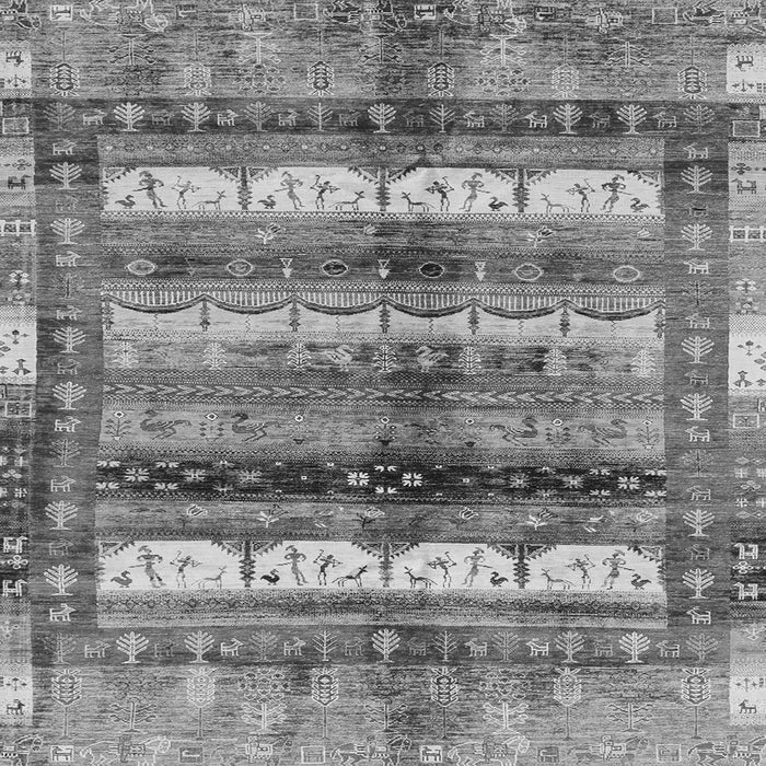 Square Abstract Gray Modern Rug, abs3760gry