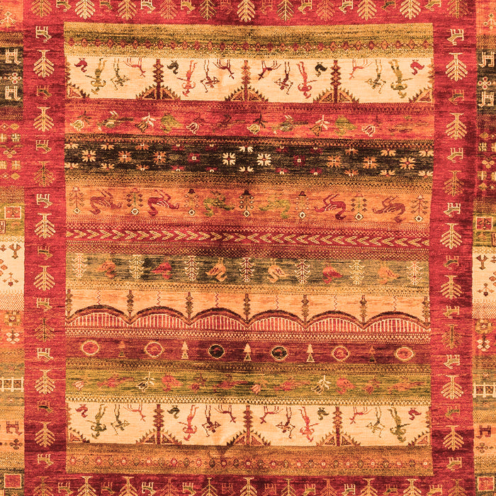 Abstract Orange Modern Rug, abs3760org