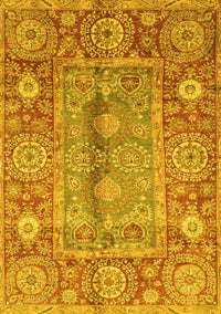 Oriental Yellow Traditional Rug, abs3761yw