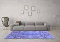 Machine Washable Oriental Blue Traditional Rug, wshabs3761blu