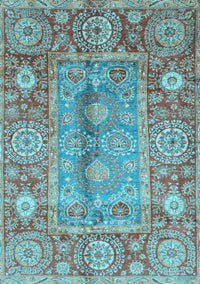 Oriental Light Blue Traditional Rug, abs3761lblu