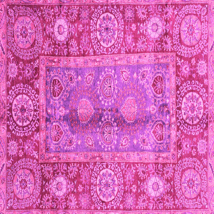 Square Oriental Pink Traditional Rug, abs3761pnk