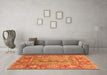 Machine Washable Oriental Orange Traditional Area Rugs in a Living Room, wshabs3761org