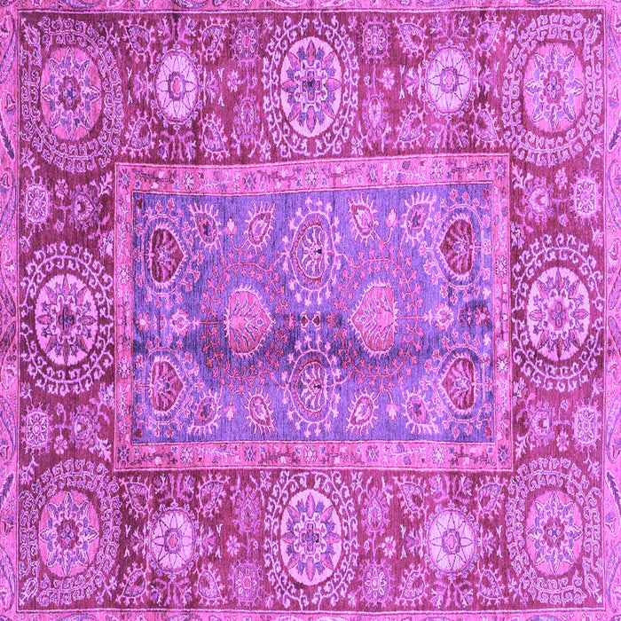 Square Oriental Purple Traditional Rug, abs3761pur