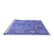 Sideview of Machine Washable Oriental Blue Traditional Rug, wshabs3761blu