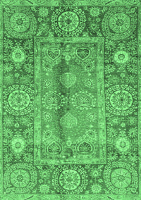 Oriental Emerald Green Traditional Rug, abs3761emgrn