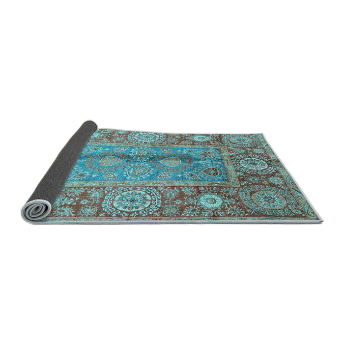 Sideview of Oriental Light Blue Traditional Rug, abs3761lblu