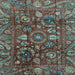 Square Oriental Light Blue Traditional Rug, abs3762lblu