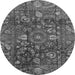 Round Oriental Gray Traditional Rug, abs3762gry