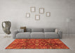 Machine Washable Oriental Orange Traditional Area Rugs in a Living Room, wshabs3762org