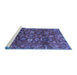 Sideview of Machine Washable Oriental Blue Traditional Rug, wshabs3762blu