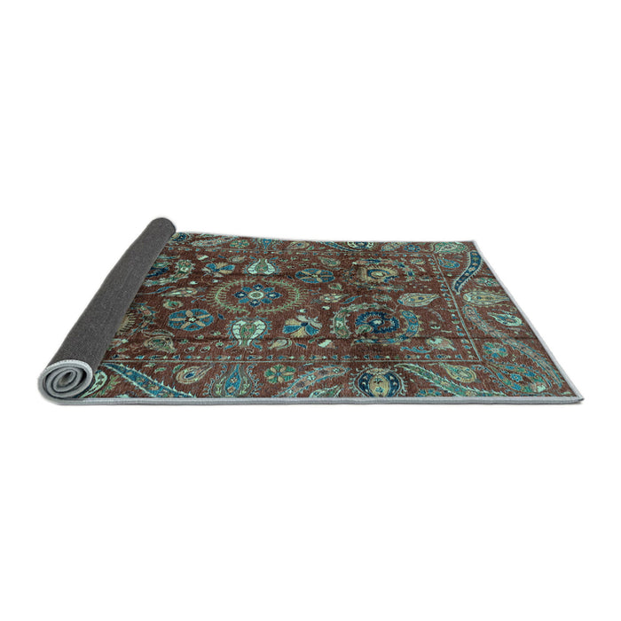Sideview of Oriental Light Blue Traditional Rug, abs3762lblu