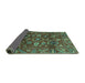 Sideview of Oriental Turquoise Traditional Rug, abs3762turq