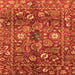 Square Oriental Orange Traditional Rug, abs3763org