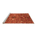 Sideview of Machine Washable Oriental Orange Traditional Area Rugs, wshabs3763org