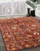 Machine Washable Abstract Red Rug in a Family Room, wshabs3763