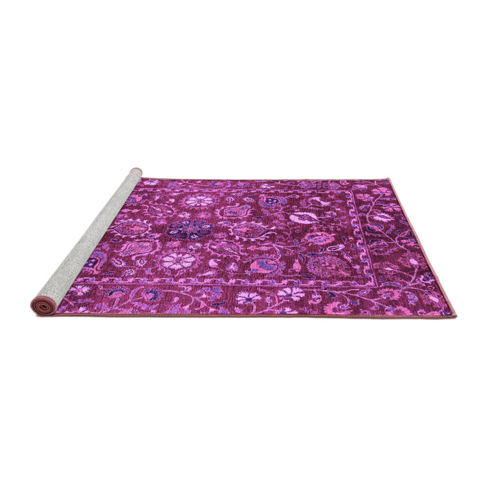 Sideview of Machine Washable Oriental Purple Traditional Area Rugs, wshabs3763pur