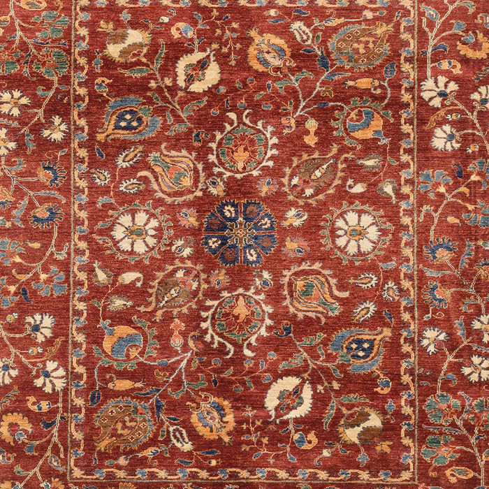 Machine Washable Abstract Red Rug, wshabs3763