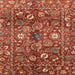 Square Abstract Red Oriental Rug, abs3763