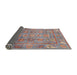 Sideview of Abstract Chestnut Brown Modern Rug, abs3764