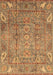 Machine Washable Abstract Brown Modern Rug, wshabs3764brn