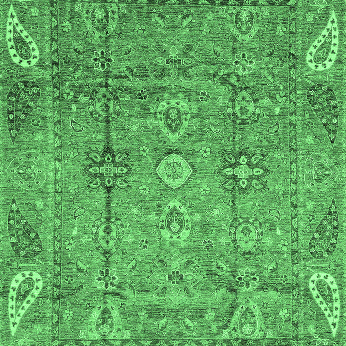 Machine Washable Abstract Emerald Green Modern Area Rugs, wshabs3764emgrn